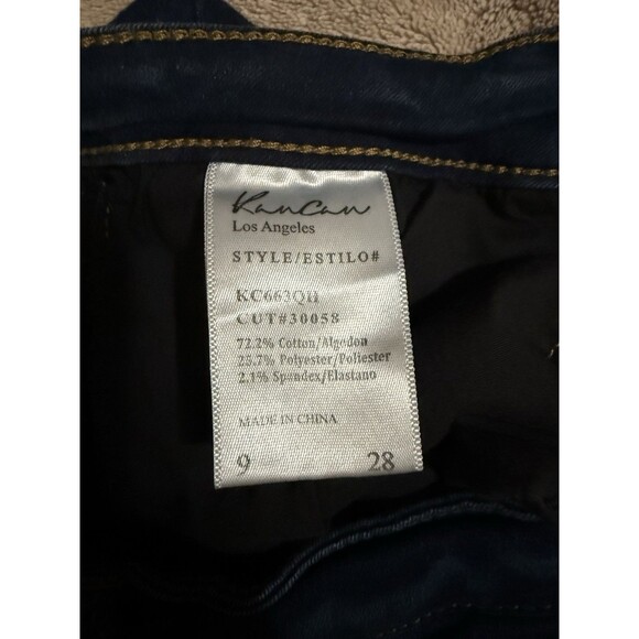 KanCan Size 28 Mid Rise Skinny Jeans Denim Stretch KC663QH Dark Wash Blue - Picture 5 of 6